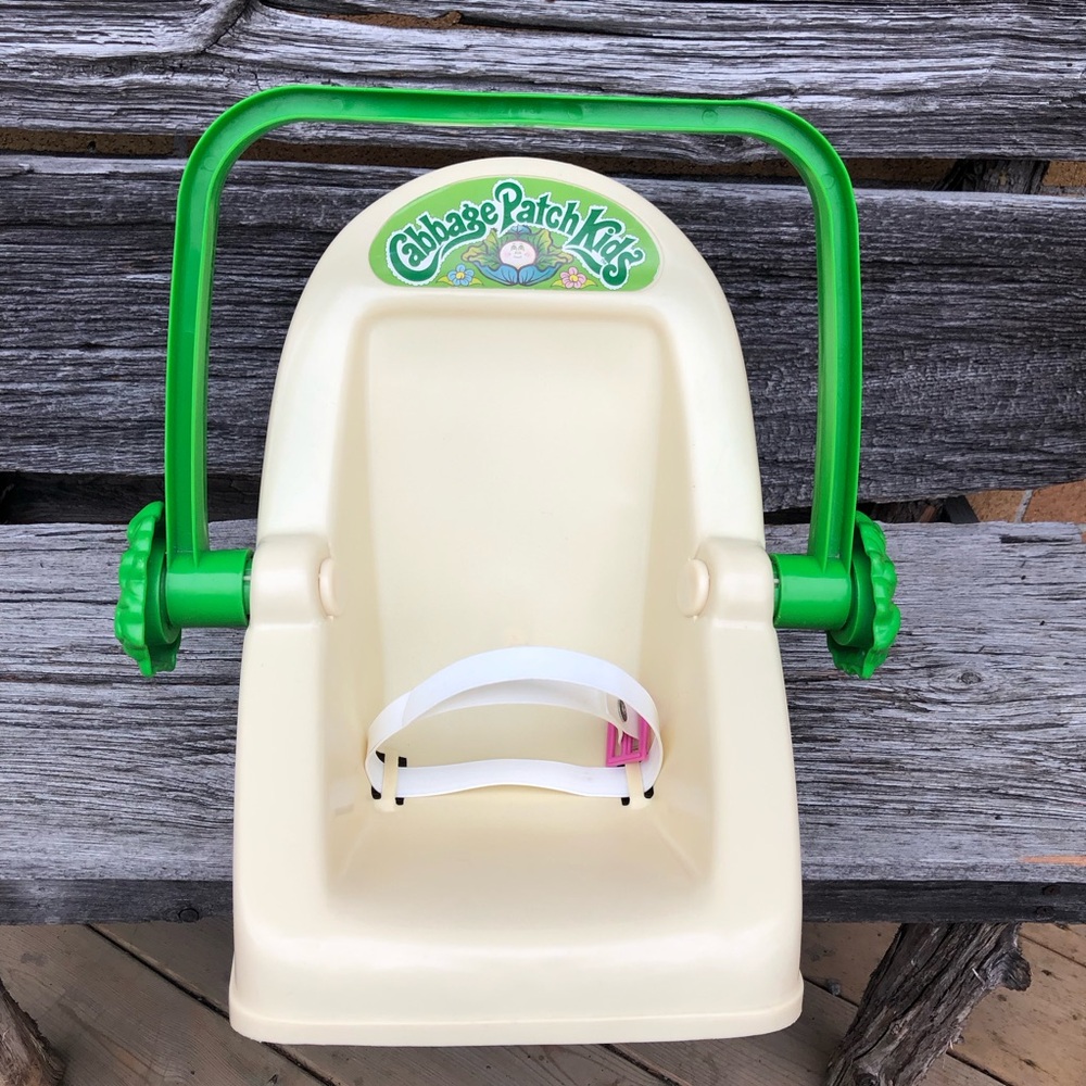 Cabbage Patch Kids baby doll carrier Rocking car seat Vintage 1983 Vtg 80s kid
